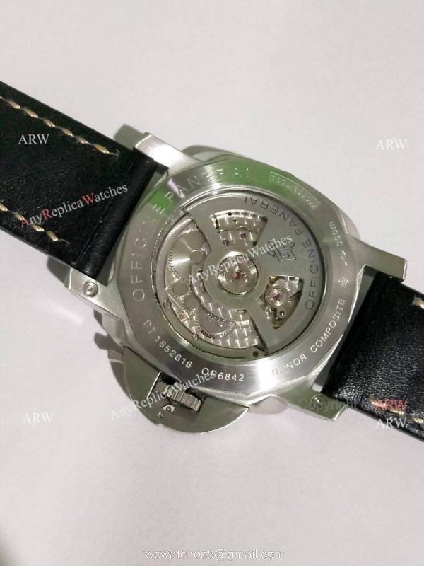 Buy Fake Panerai Watch Luminor Marina Pam 312 Black Leather Wrist 7