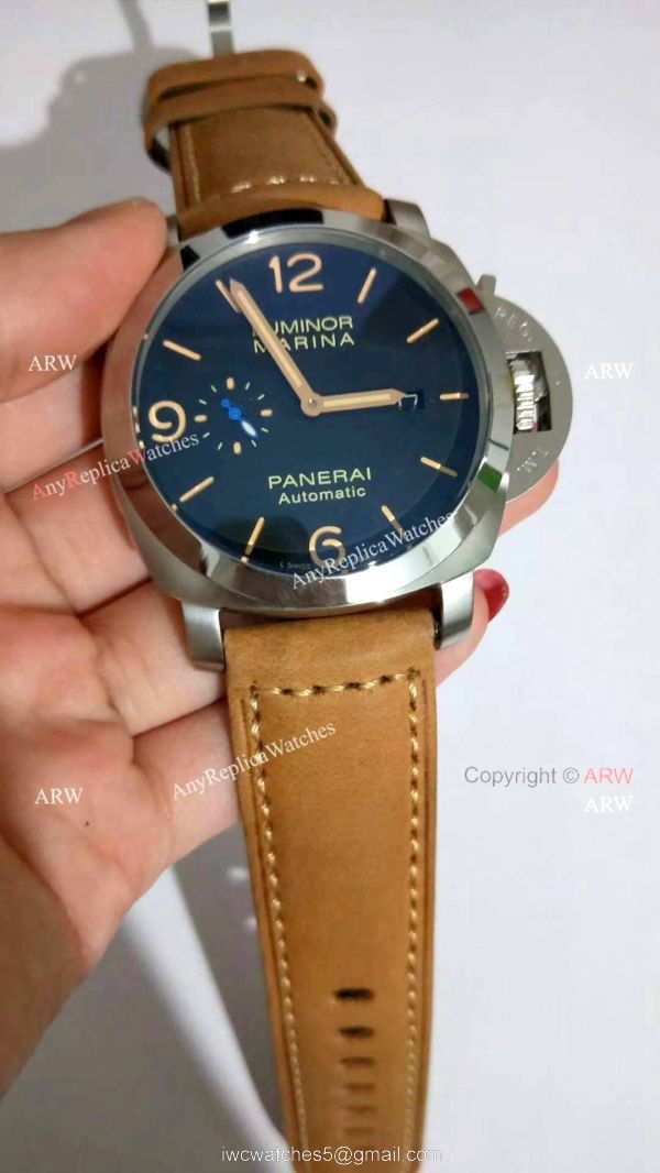 Replica Officine Panerai Pam1312 Luminor Marina Watch Black Dial 44mm 7