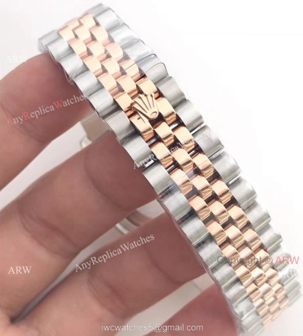 Super Clone 3135 Rolex Datejust Two Tone Rose Gold Jubilee Watch 36mm 7