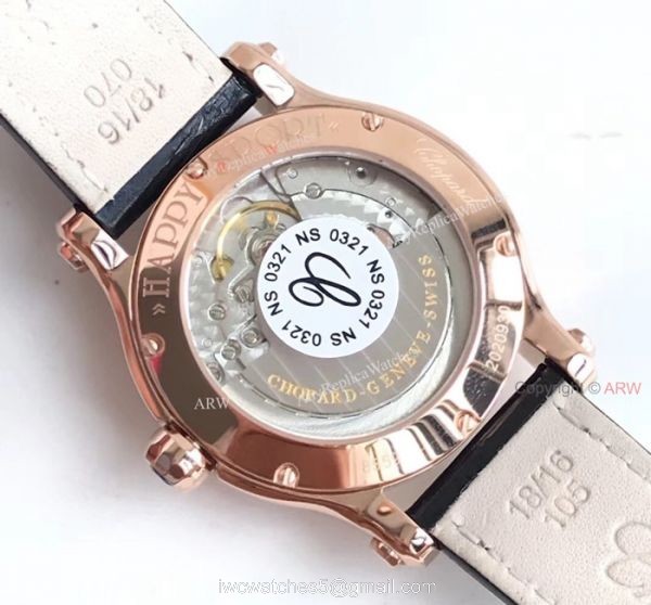 YF Factory Upgraded Replica Chopard Happy Sport Diamond Watch For Sale 7