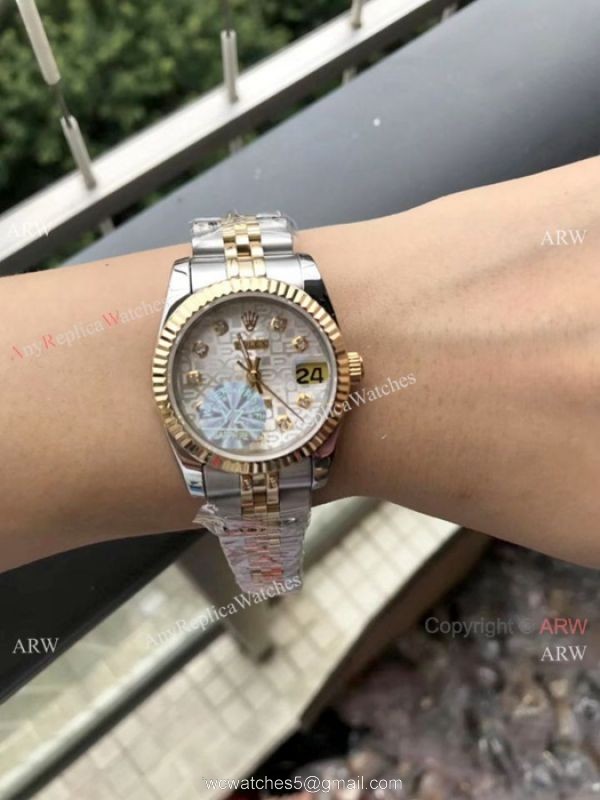 Rolex 16233 Fake Datejust 2-Tone Diamond markers Watch 31mm 7
