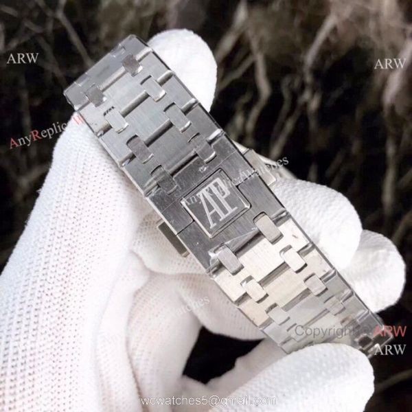 Fake Audemars Piguet Royal Oak Diamond Watches Stainless Steel Champagne Face 7