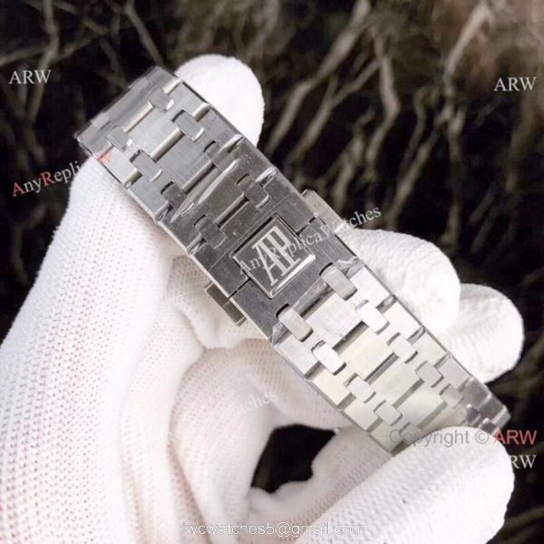 Fake Audemars Piguet Royal Oak Diamond Watches Stainless Steel Silver Dial 44mm 7