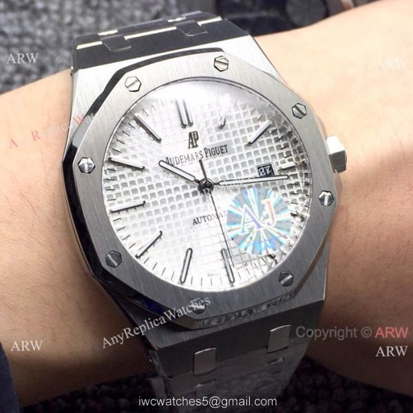 AAA Quality Audemars Piguet Royal Oak Stainless Steel Watches Silver Dial 7