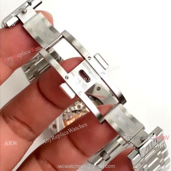 Fake Audemars Piguet Royal Oak 41mm Watch Stainless Steel Gray Rhodium Dial 7