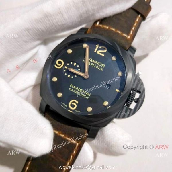 New Copy Panerai Luminor Marina 44mm Watches Carbon Case PAM661 7