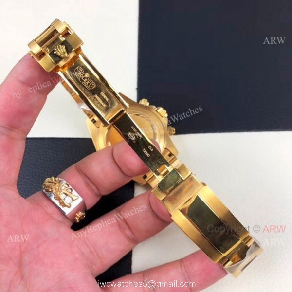 Yellow Gold Daytona Rolex Rainbow Replica Watches Automatic Movement 7