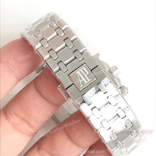 Swiss 7750 Royal Oak Audemars Piguet Replica Watch Stainless Steel Black Dial 7
