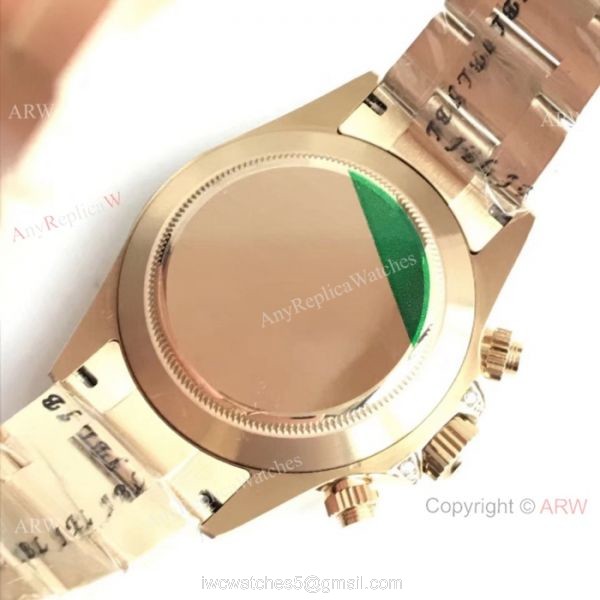 EX Factory 904L Asia 7750 Rolex Rainbow Replica Watch Yellow Gold 7