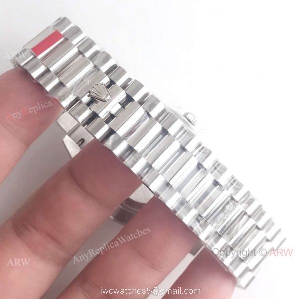 Swiss Grade Rolex Day Date II Ice Out watch Stainless Steel 41mm 7