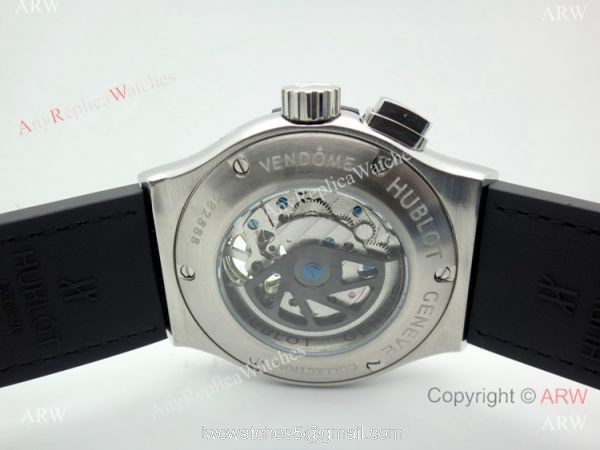 Hublot Tourbillon Skeleton Classic Fusion Watch 45mm SS Black Gummy Band 7