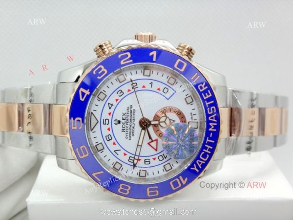 New Upgraded Rolex Yacht-Master ll 7750 Watch Benz Hand Two Tone Rose Gold 44mm 7