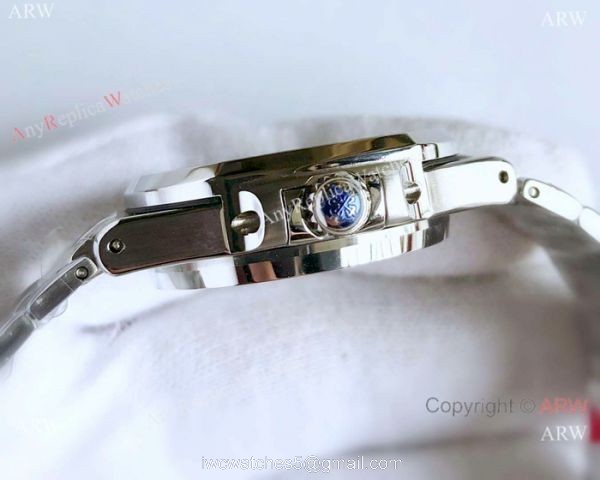Swiss Copy Patek Philippe Ladies Automatic Nautilus Watch Stainless Steel Blue Dial 7