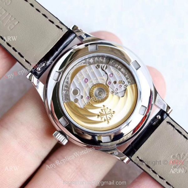 Swiss Grade Patek Philippe Calatrava 5296G-010 Copy Watches Black Dial 7