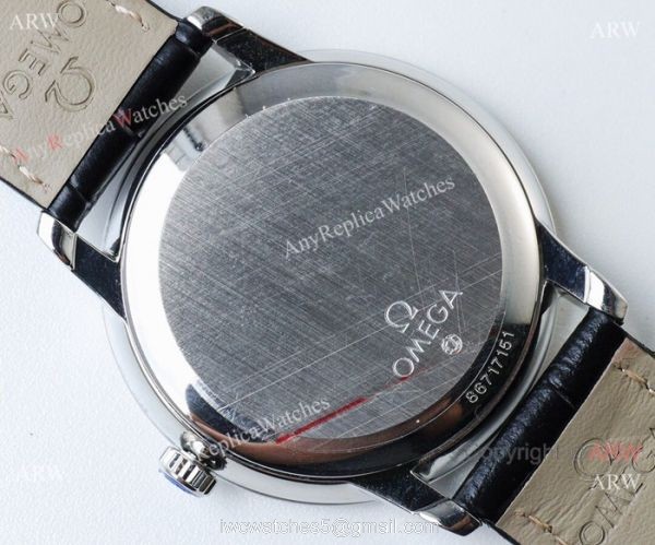 Highest Quality Copy Omega De Ville Swiss 2824 Watch SS Blue Dial 7