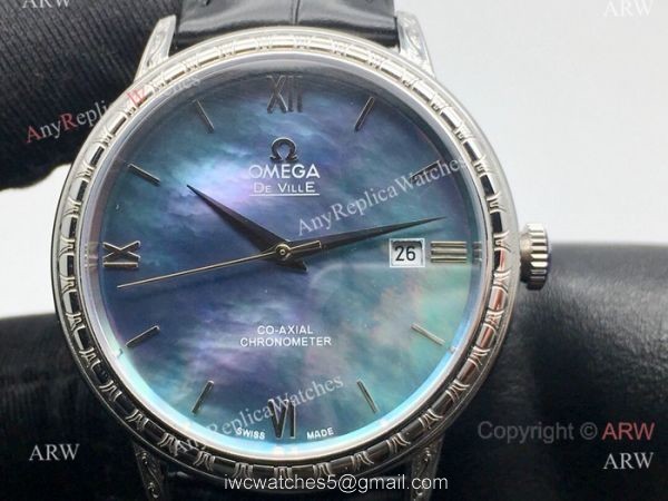 SWISS Replica Omega De Ville Mens Watch Mother of Pearl Face 7