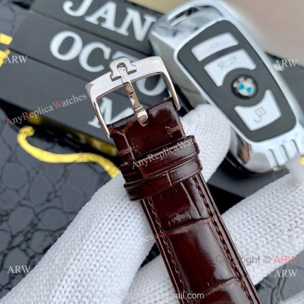 Omega Seamaster Replica Wristwatch SS Brown Leather Band 7