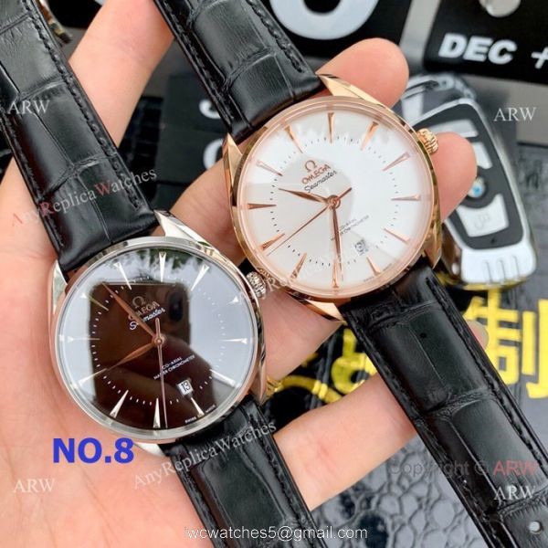 Swiss 8807 Omega Seamaster Edizione Venezia Replica Watches Rose Gold 7