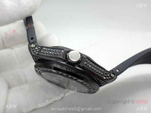 AAA Replica Audemars Piguet Iced Out Watch / Royal Oak Offshore Diver All Black 7