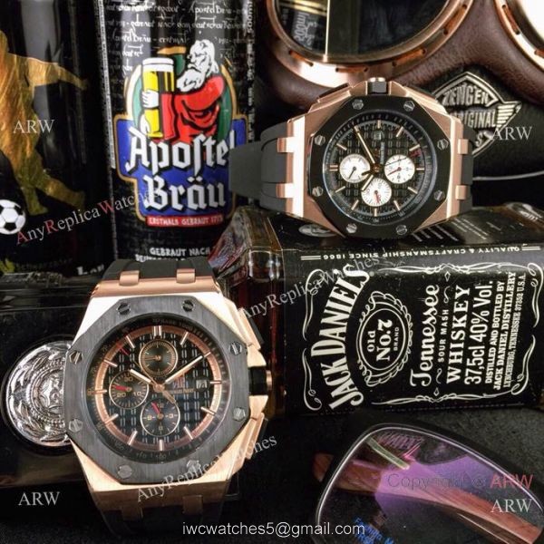 Replica Audemars Piguet Royal Oak Offshore 44mm Watch Rose Gold White 7