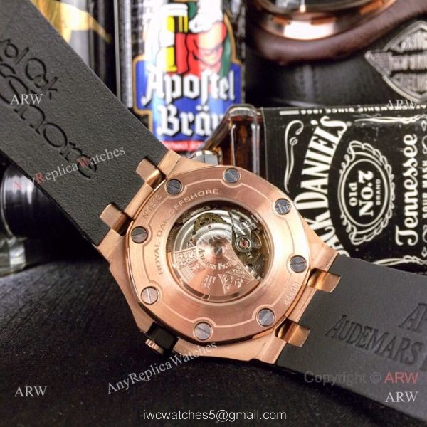 Replica Audemars Piguet Royal Oak Offshore Tattoo Watch SS Black Dial 7