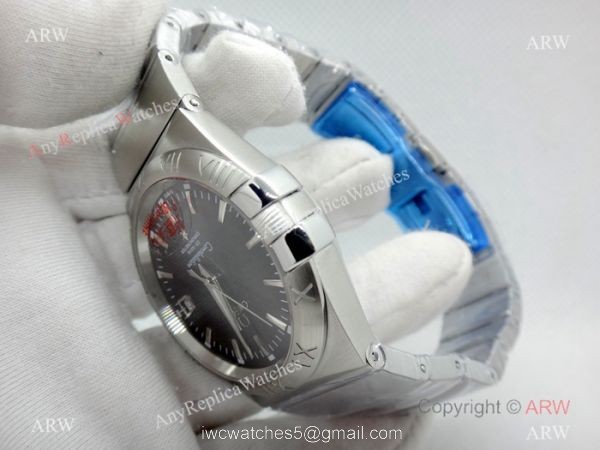 Omega Double Eagle Black Dial Stainless Steel Men Watch Replica 7