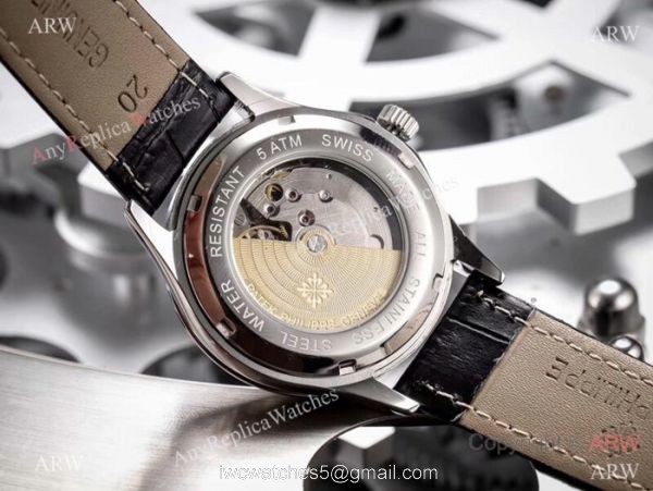 Fake Patek Philippe Calatrava 42mm Watch Rose Gold Bezel 7