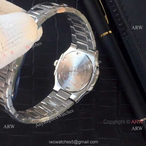 Fake Patek Philippe Nautilus Womens Watches SS Black Face QUARTZ 7
