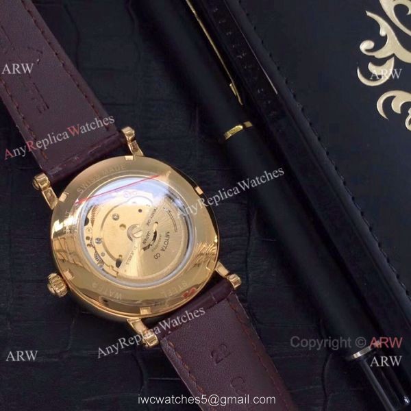 Patek Philippe Calatrava Diamond Watch SS Black Leather Band 7