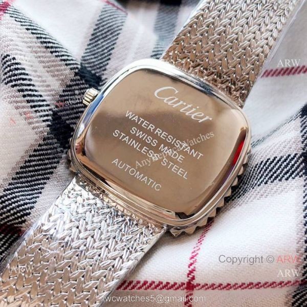 Fashion Cartier Replica Watches Rose Gold Diamond Case 7
