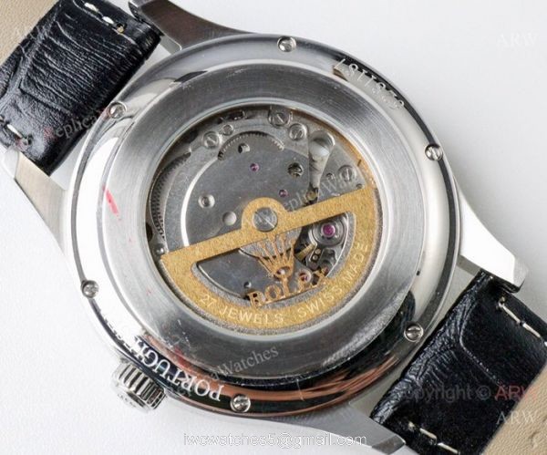Swiss 8217 Rolex Datejust Moonphase replica Watch White Dial Gold Sticks 7