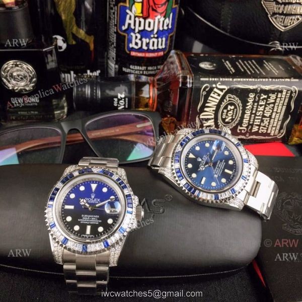 Submariner Rolex Rainbow Replica Watch Stainless Steel D-Blue Dial Asia 8215 Movement 7