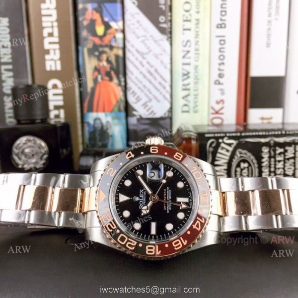 UR Factory Copy Rolex GMT 2018 &8216;Root Beer Watch Two Tone Rose Gold 7