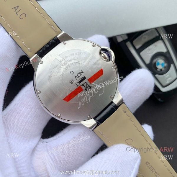 Copy Cartier Ballon Bleu Moon phase Diamond Watch Quartz Movement 7
