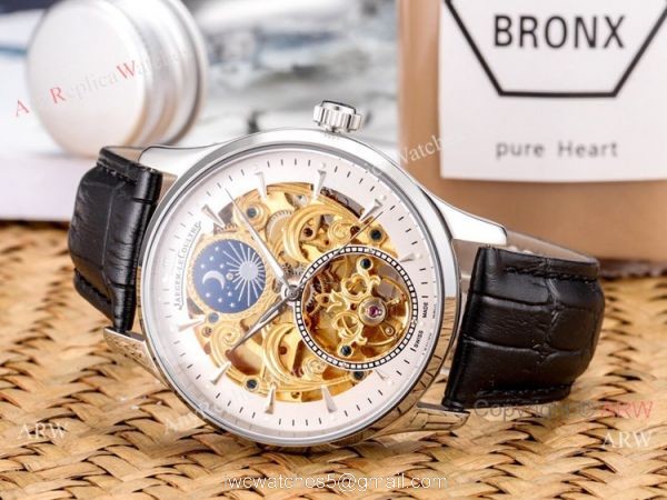 Copy Jaeger-Lecoultre Skeleton Moonphase Watches 43mm 7