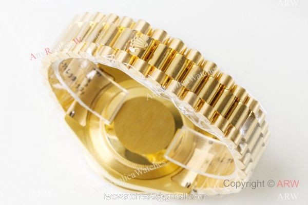 N9 Swiss Grade Rolex Day Date 2 Yellow Gold Diamond Roman Markers Watch 41mm 7