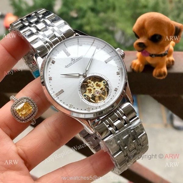 Copy Jaeger LeCoultre Master Tourbillon Watches Two Tone Rose Gold 7
