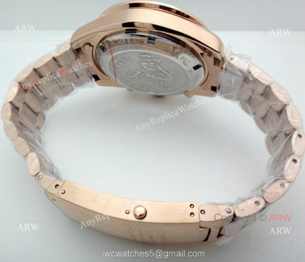 Copy Omega Speedmaster Rose Gold Black Chronograph Watch 45mm 7