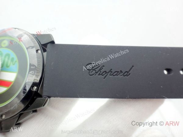 Fake Chopard Alfa Romeo Chronograph Black Dial Watch Red Hands 7