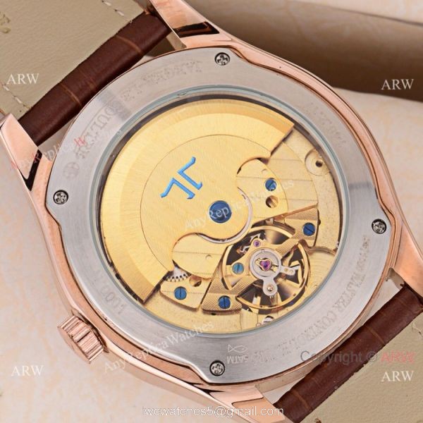 Fake Jaeger-LeCoultre Flying Tourbillon Rose Gold Arabic Watch 43mm 7