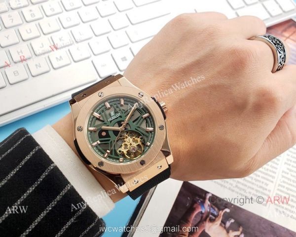 Copy Hublot Tourbillon Skeleton Big Bang Watches 43mm 7