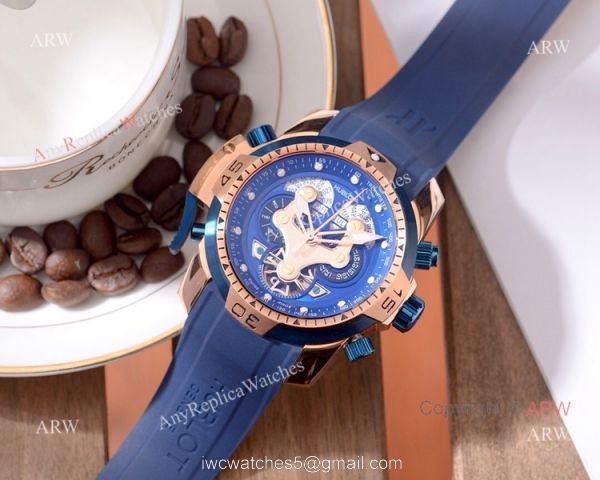 2019 Replica Hublot Big Bang Perpetual Calendar watch Rose Gold Blue Face 7