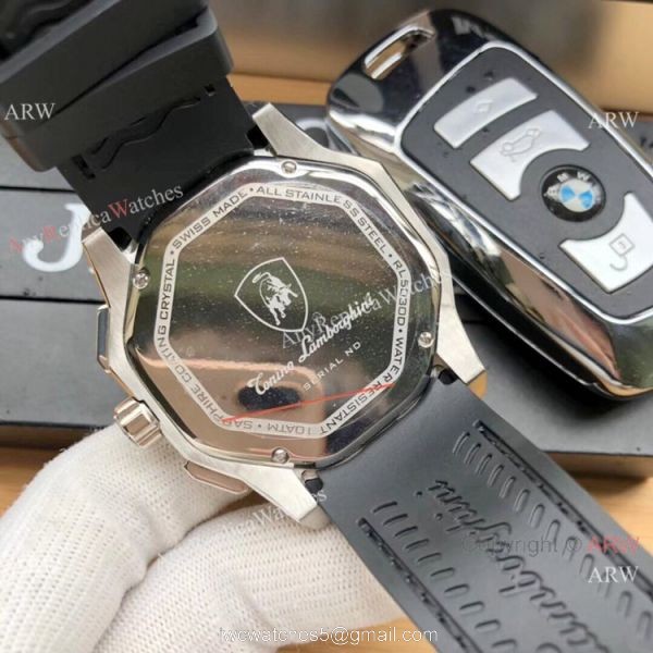 Copy Tonino Lamborghini Spyder C Line 66 anniversary Watches SS Black Dial 7