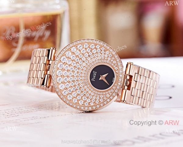 Replica Piaget Limelight Twice Silver Dial Ladies Watch Swiss Quartz 7