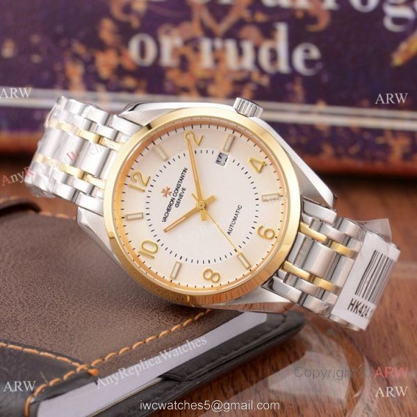 Buy Copy Vacheron Constantin Geneve Watches 2-Tone White Face 7