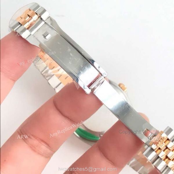 AR Factory V2 Rolex Datejust Black Face Two Tone Rose Gold Watch Rolex ?R 3135 Movement 7