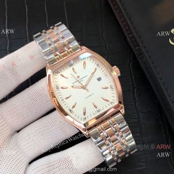 Clone Vacheron Constantin Malte 40mm watch Two Tone Rose Gold 7