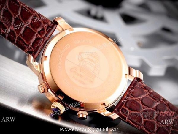 Copy Vacheron Constantin Geneve Chronograph Watches Rose Gold 7