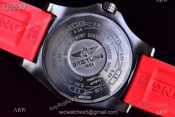 GF Swiss Grade Replica Breitling Avenger II GMT Watch SS Red Rubber Strap 7