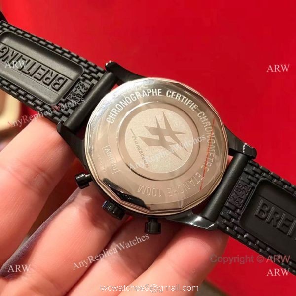 New Copy Breitling Transocean Blue Dial Watches Black Rubber Band 7
